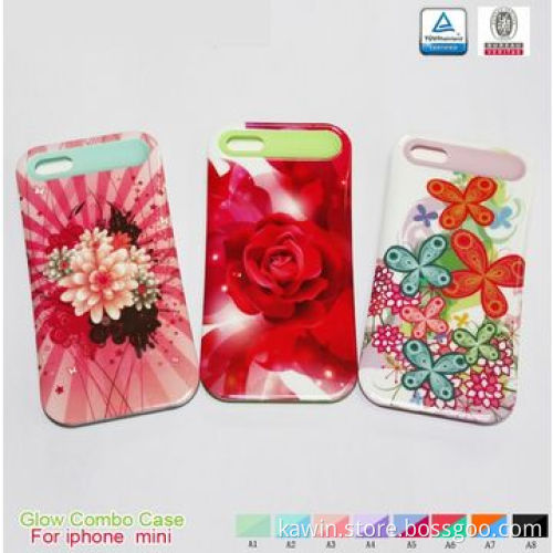 Water Transfer Printing PC+Silicone Cover for iPhone 5